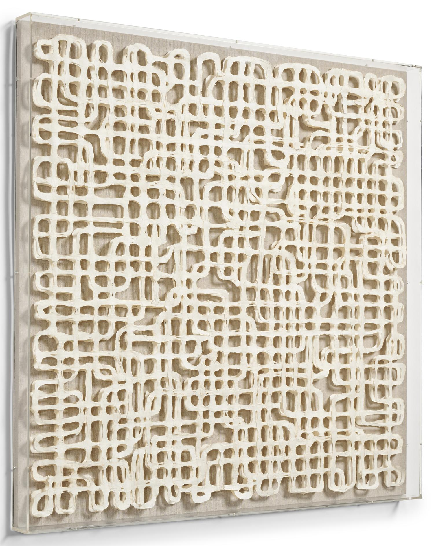 LABERINTO kunstwerk in plexi doos, handgeschilderd