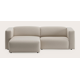 Canapé d'angle L 3 places avec chaise longue gauche