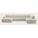 Canapé d'angle U 6 places avec chaise longue (long) gauche et extrémité ouverte droite