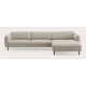 Canapé d'angle L 5,5 places avec chaise longue XL droite