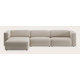 Canapé d'angle L 4,5 places avec chaise longue long gauche