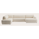 Canape d'angle U 6,5 places extrémité ouverte gauche et chaise longue (court) XL droite