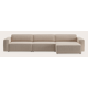 Canapé d'angle L 5 places avec chaise longue XL (court) droite