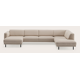 Canapé d'angle U 5,5 places avec chaise longue gauche et extrémité ouverte droite