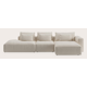 Canapé d'angle L 4,5 places avec extrémité ouverte gauche et chaise longue XL (long) droite