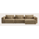 Canapé d'angle L 5 places avec chaise longue XL (court) droite