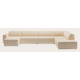 Canapé d'angle U 7 places avec chaise longue (long) et extrémité ouverte droite