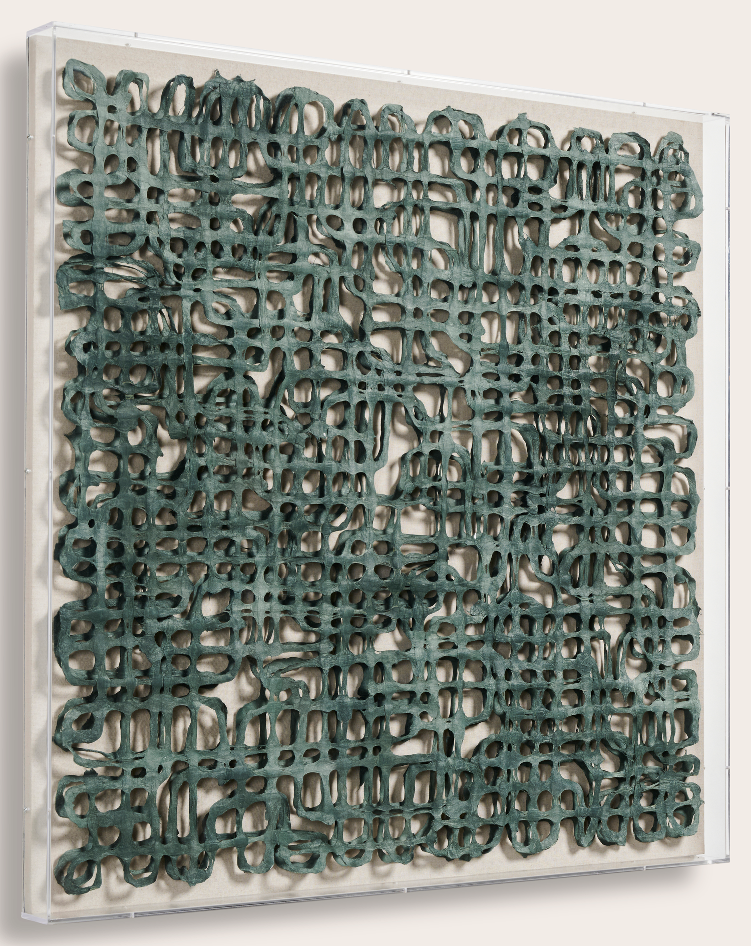 Laberinto wand decoratie Green plexi doos 90x90cm