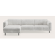 Canapé d'angle L 3,5 places avec chaise longue gauche