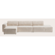 Canapé d'angle L 4,5 places avec chaise longue long gauche et extrémité ouverte droite