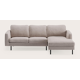 Canapé d'angle L 3 places avec chaise longue droite
