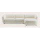 Canapé d'angle L 4 places avec chaise longue XL droite