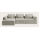Canapé d'angle L 3,5 places avec chaise longue long gauche