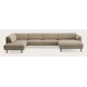 Canapé d'angle U 6,5 places avec extrémité ouverte gauche et chaise longue XL droite