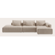 Canapé d'angle L 4,5 places avec extrémité ouverte gauche et chaise longue long droite