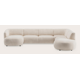 Canapé d'angle U 5,5 places avec chaise longue gauche et extrémité ouverte droite