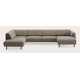 Canapé d'angle U 5,5 places avec extrémité ouverte gauche et chaise longue droite