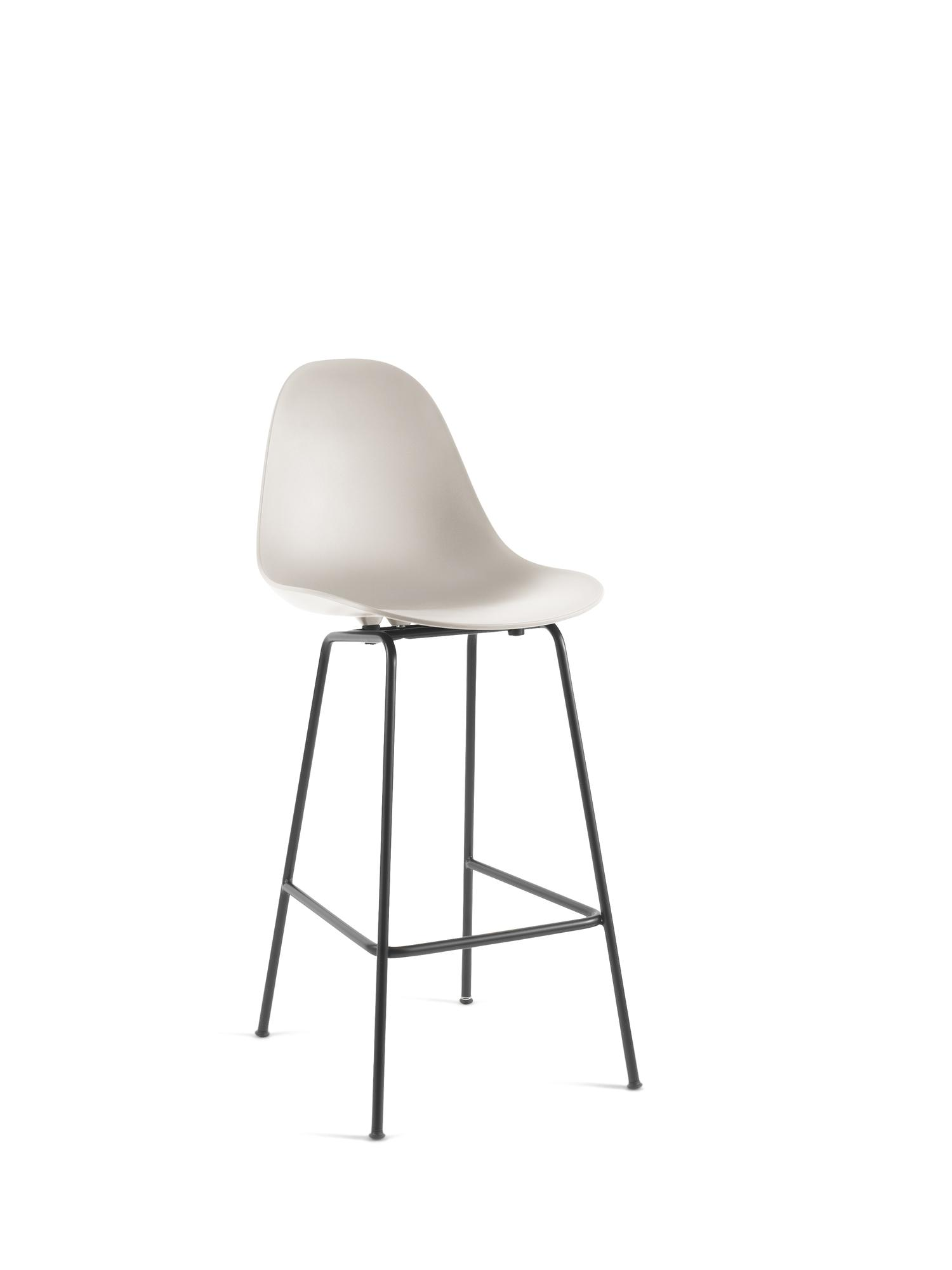 Tabouret de bar bas Vasco en PP Mastic H64