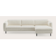 Canapé d'angle L 3,5 places avec chaise longue droite