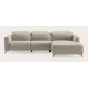 Canapé d'angle L 4,5 places avec chaise longue droite