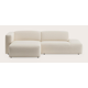 Canapé d'angle L 3-places avec chaise longue gauche et extrémité ouverte droite