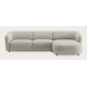 Canapé d'angle L 4 places avec chaise longue XL droite