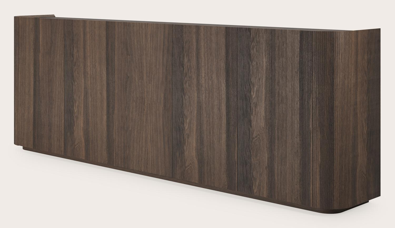 Raffinato hoge dressoir in gerookte eik 279 x 45 cm