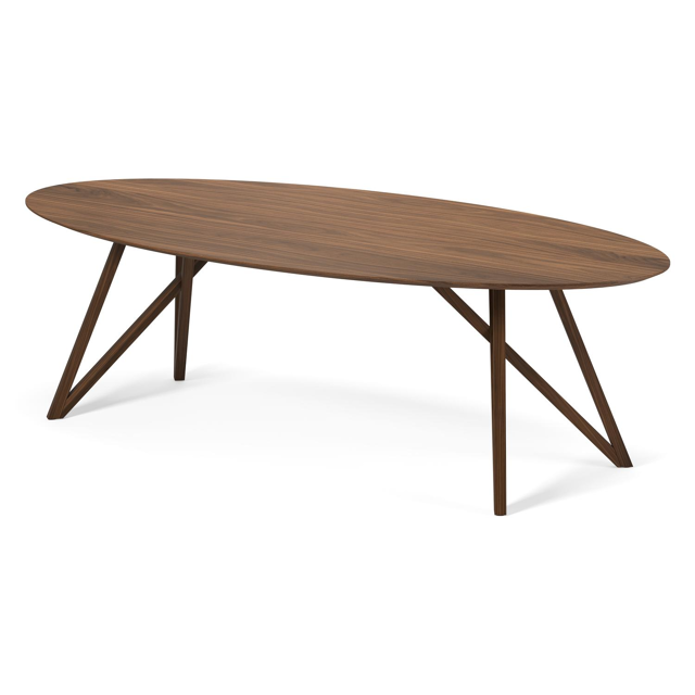 Miliboo Table à Manger Design Ovale Noyer L160 cm DIELLI