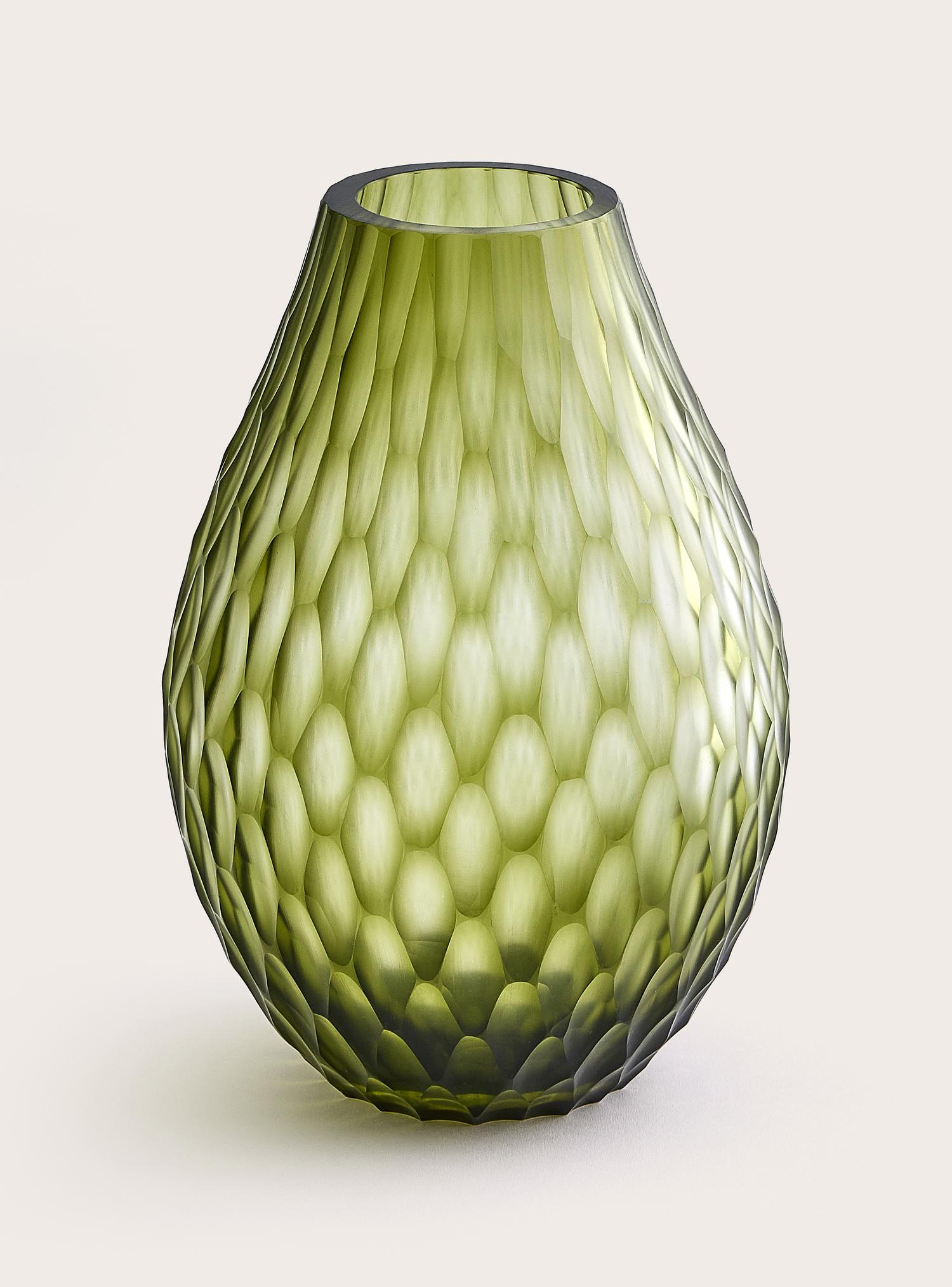 Astoria vaas glas Unripe Green Ø14xH21cm