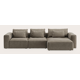 Canapé d'angle L 4 places avec chaise longue XL (court) droite