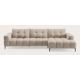 Canapé d'angle L 4,5 places avec chaise longue droite
