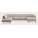 Canapé d'angle U 5,5 places avec extrémité ouverte gauche et chaise longue droite