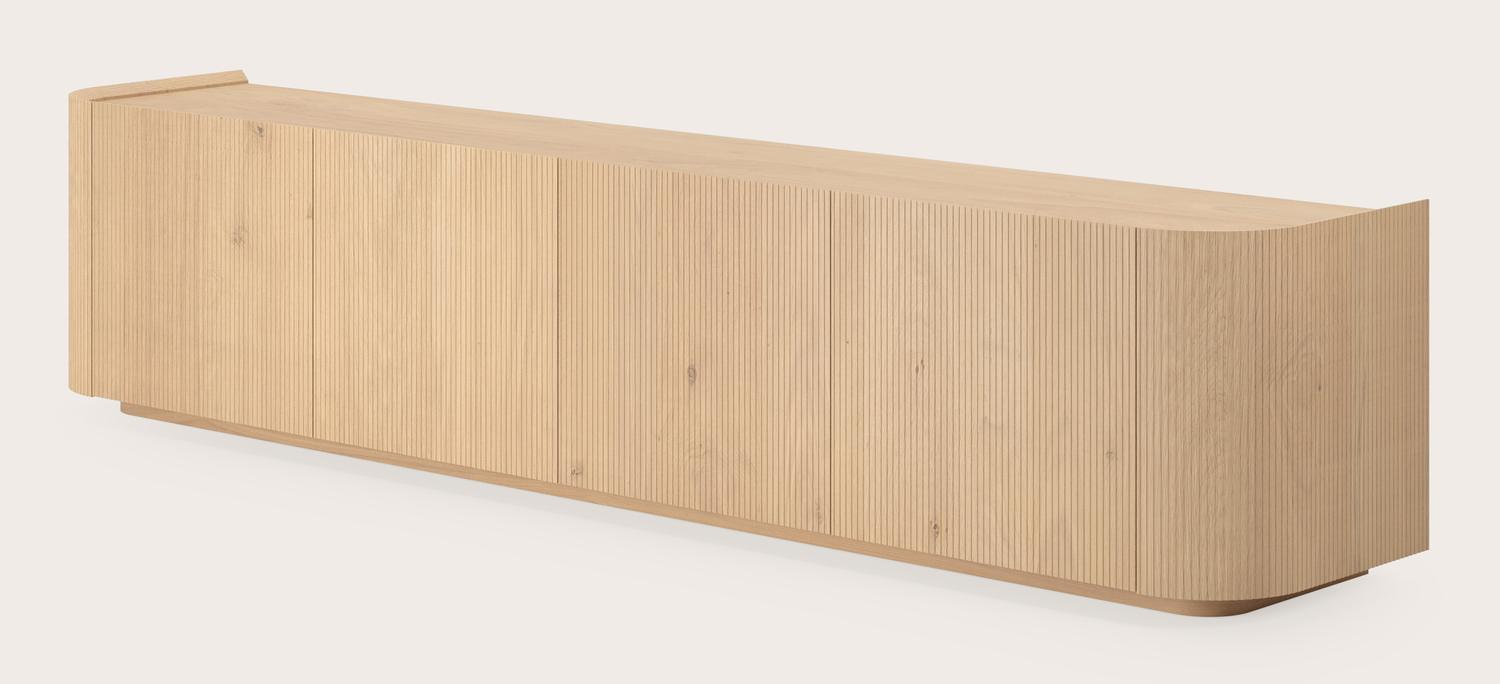 Raffinato tv-meubel in natuurkleurige eik 229 x 45 cm