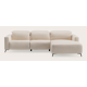Canapé d'angle L 4,5 places avec chaise longue droite