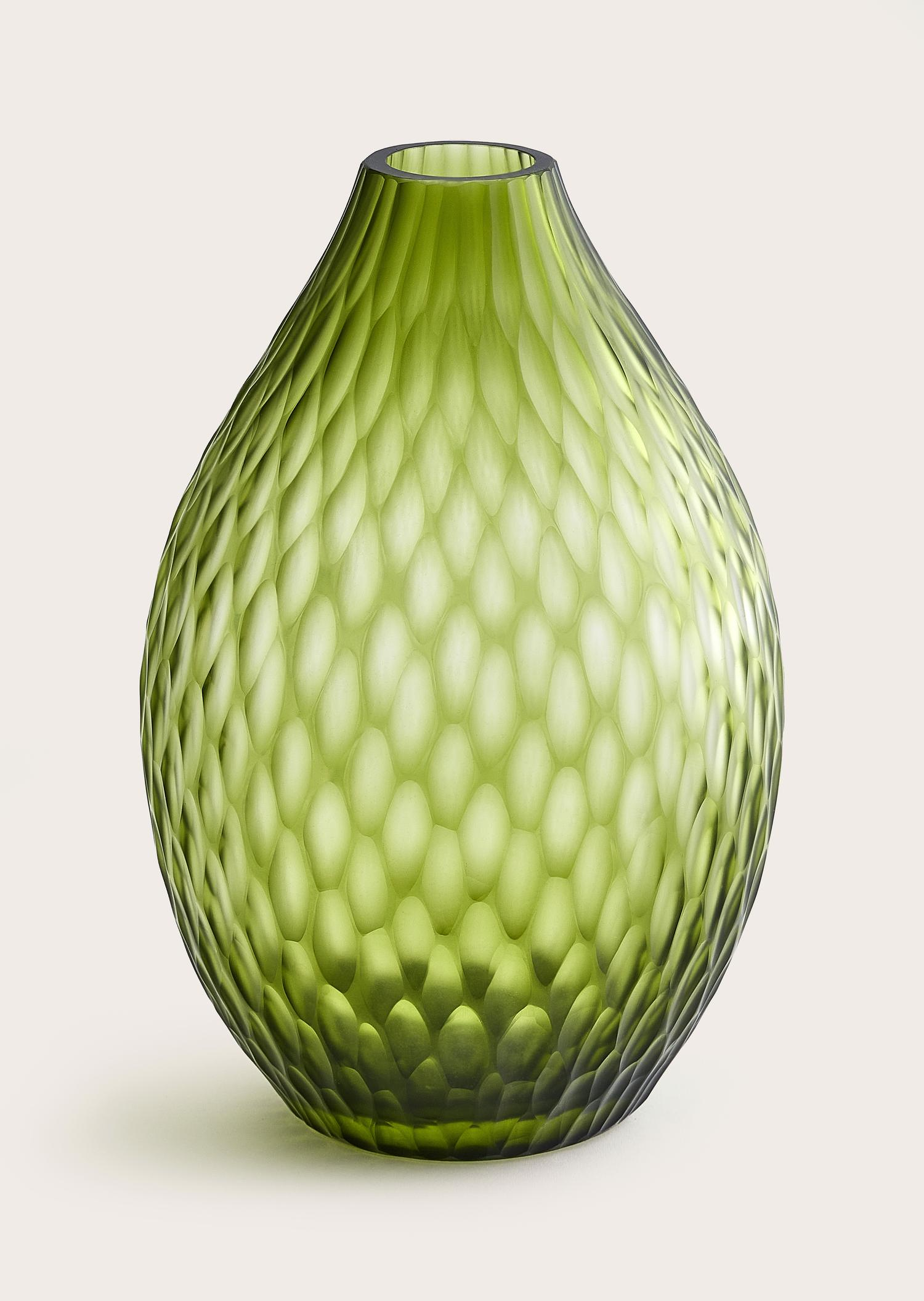 Astoria vaas glas Unripe Green Ø16xH27cm