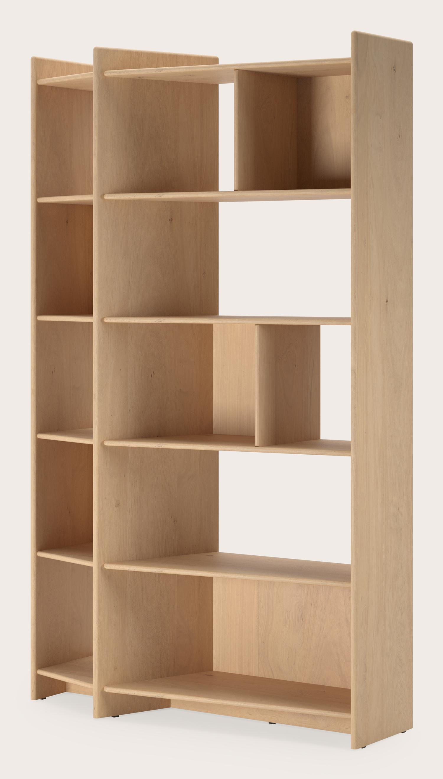 Librato wandrek afgeschuind links in natuurkleurige eik 125x45x212cm