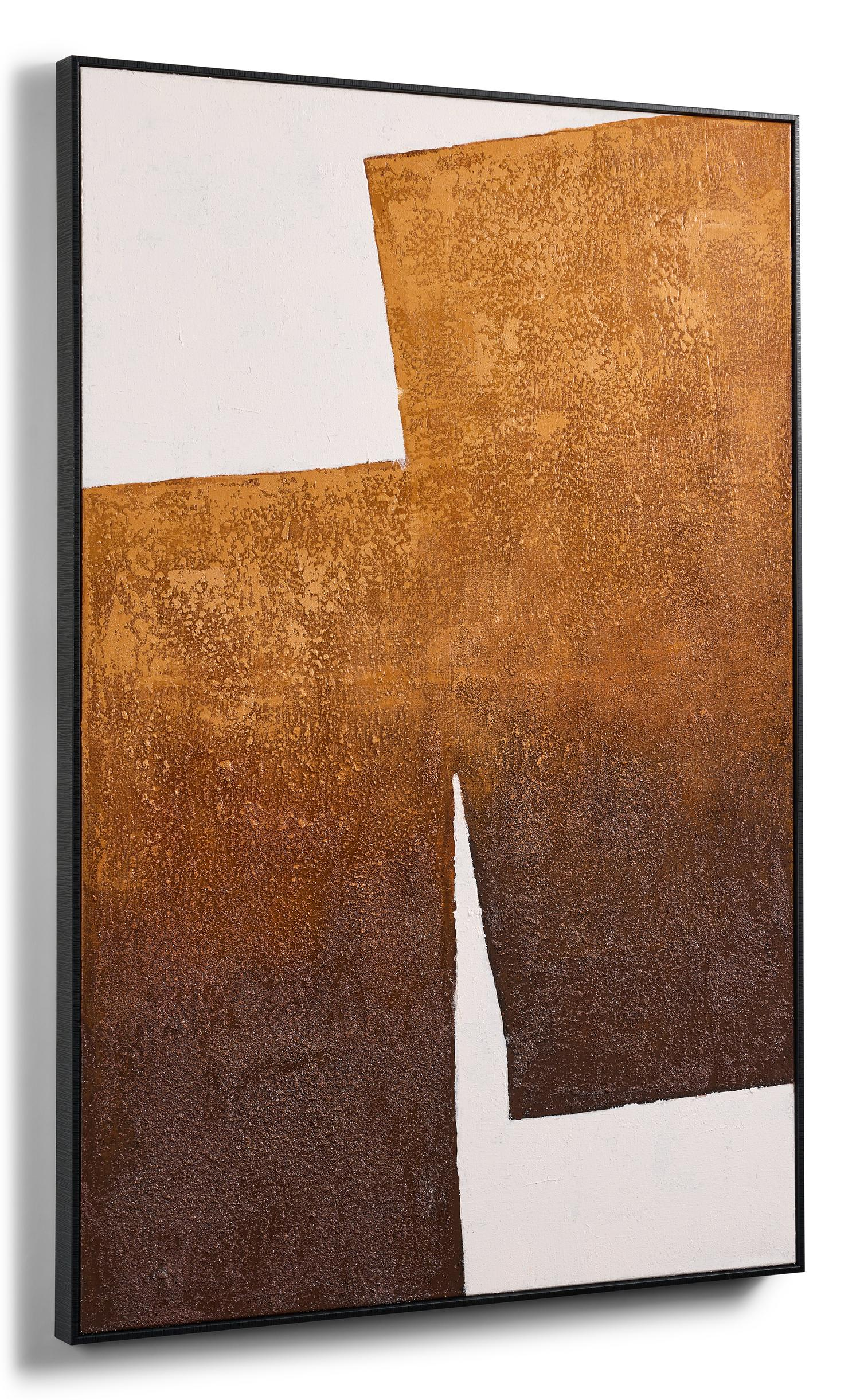 Lion II peinture sur toile Mustard 80x120cm