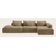 Canapé d'angle L 4,5 places avec extrémité ouverte gauche et chaise longue long droite