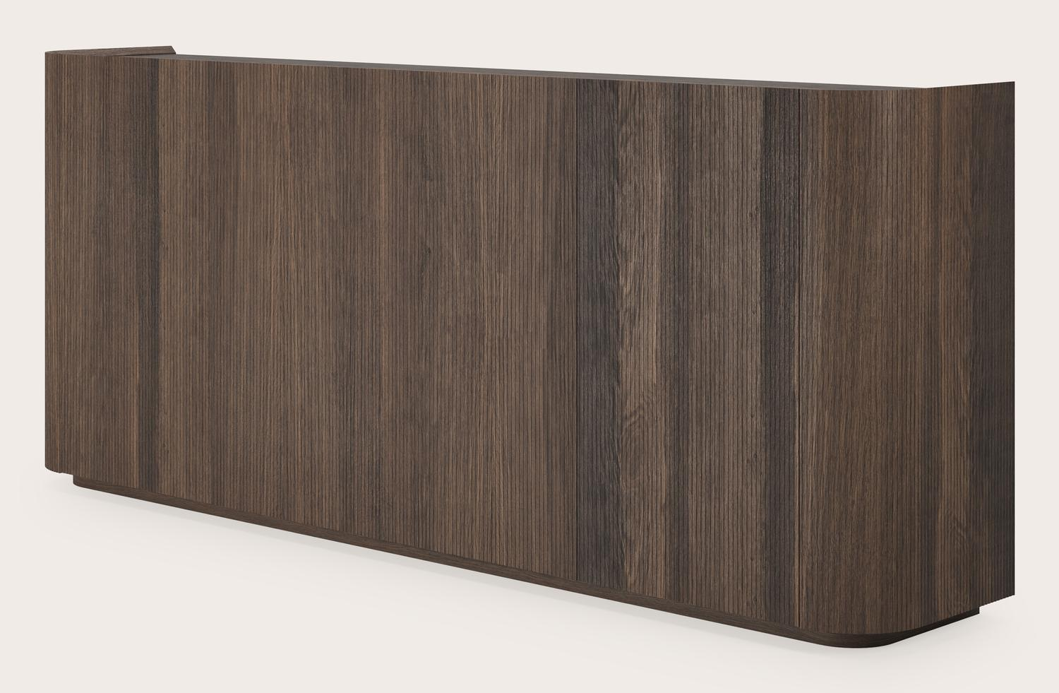 Raffinato hoge dressoir in gerookte eik 229 x 45 cm