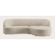 Canapé d'angle L 3,5 places avec chaise longue droite