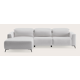 Canapé d'angle L 4,5 places chaise longue gauche, élement médian et droite éléctrique 