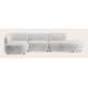 Canapé d'angle L 3-places avec chaise longue gauche et extrémité ouverte droite