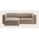Canapé d'angle L 3 places avec chaise longue gauche