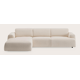 Canapé d'angle L 4 places avec chaise longue gauche