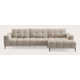 Canapé d'angle L 4,5 places avec chaise longue droite