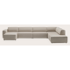 Canapé d'angle U 7 places avec chaise longue (long) et extrémité ouverte droite