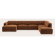 Canape d'angle U 8 places avec chaise longue gauche et extrémté ouverte (repose-pieds inclus) droite