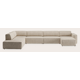 canapé d'angle U 7 places avec extrémité ouverte gauche et chaise longue (long) droite