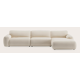 Canapé d'angle L 4,5 places avec chaise longue long droite