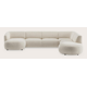 Canapé d'angle U 5,5 places avec chaise longue gauche et extrémité ouverte droite